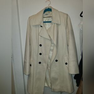 DKNY Women's Creme Trench Coat